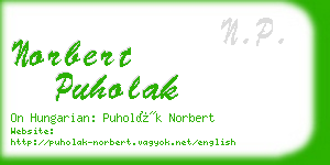 norbert puholak business card